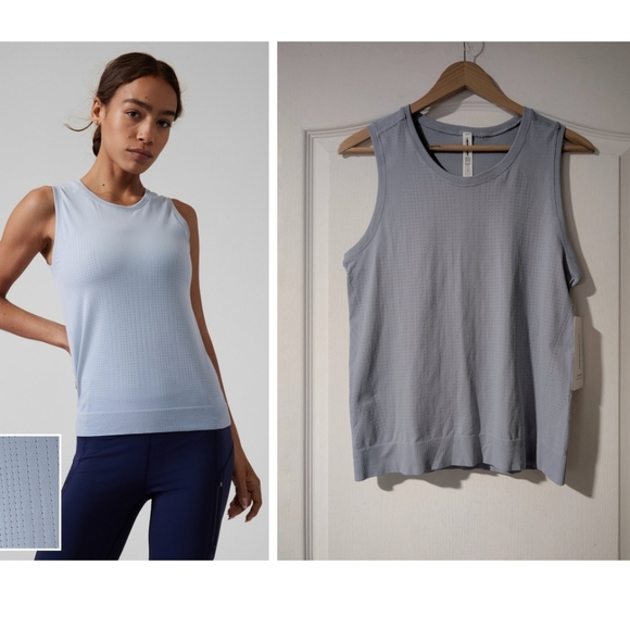 Athleta | In Motion Seamless Tank In Blue - Picture 1 of 11